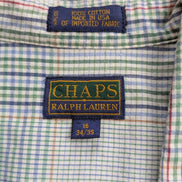 Chemise Chaps Ralph Lauren L carreaux Made in USA shirt button down écusson