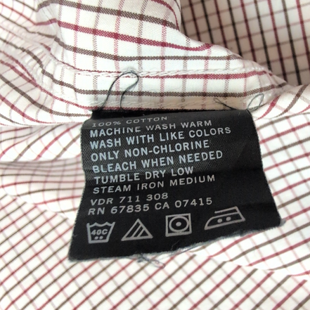 Chemise NAUTICA Homme XL Bordeaux et Blanche à Carreaux Manche Courte Poche