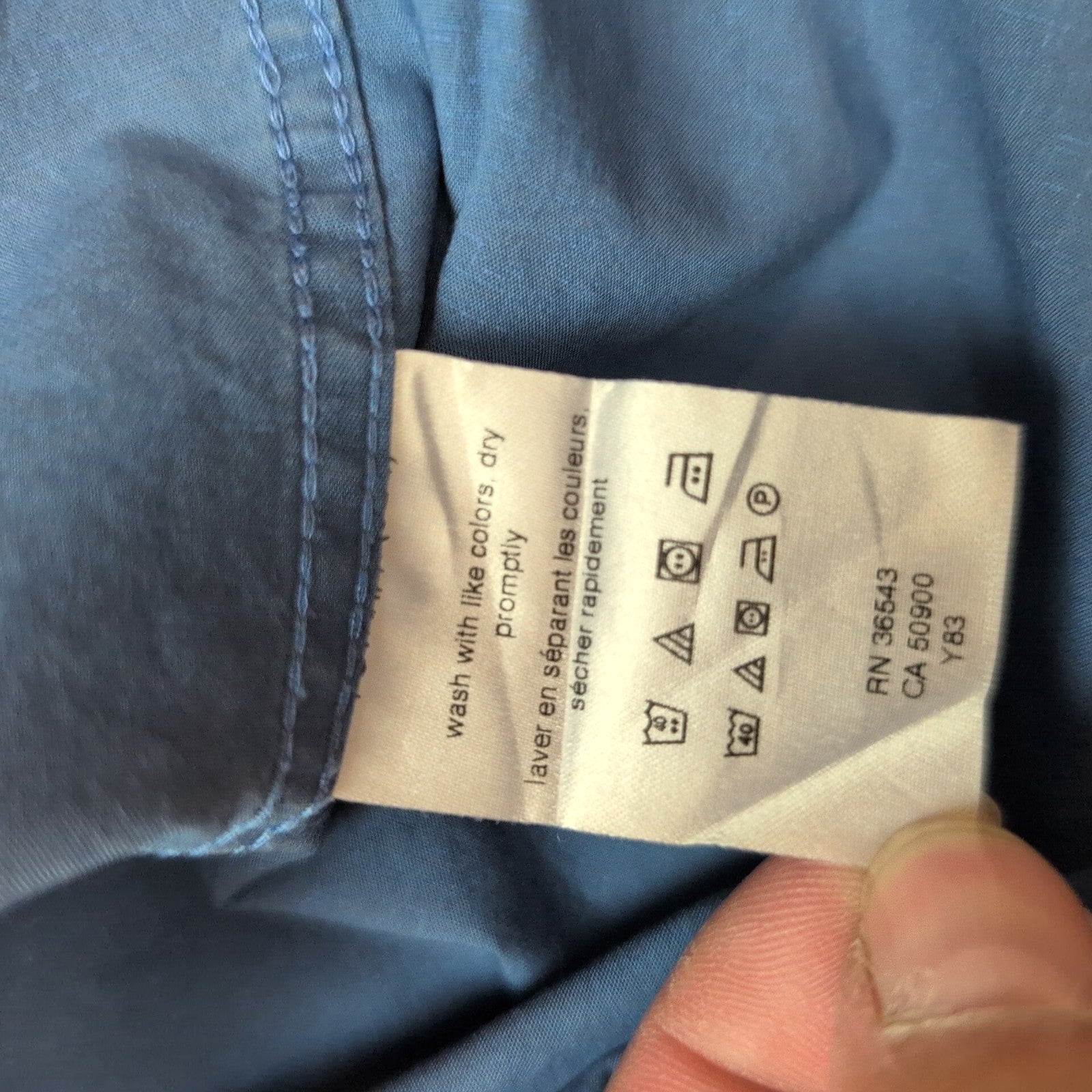 Chemise CALVIN KLEIN Slim Fit XL Bleu Motif Géométrique Stretch Coton