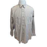 Chemise Dickies Made in USA L Crème 100% Coton Workwear Manches Longues