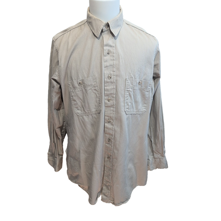 Chemise Dickies Made in USA L Crème 100% Coton Workwear Manches Longues