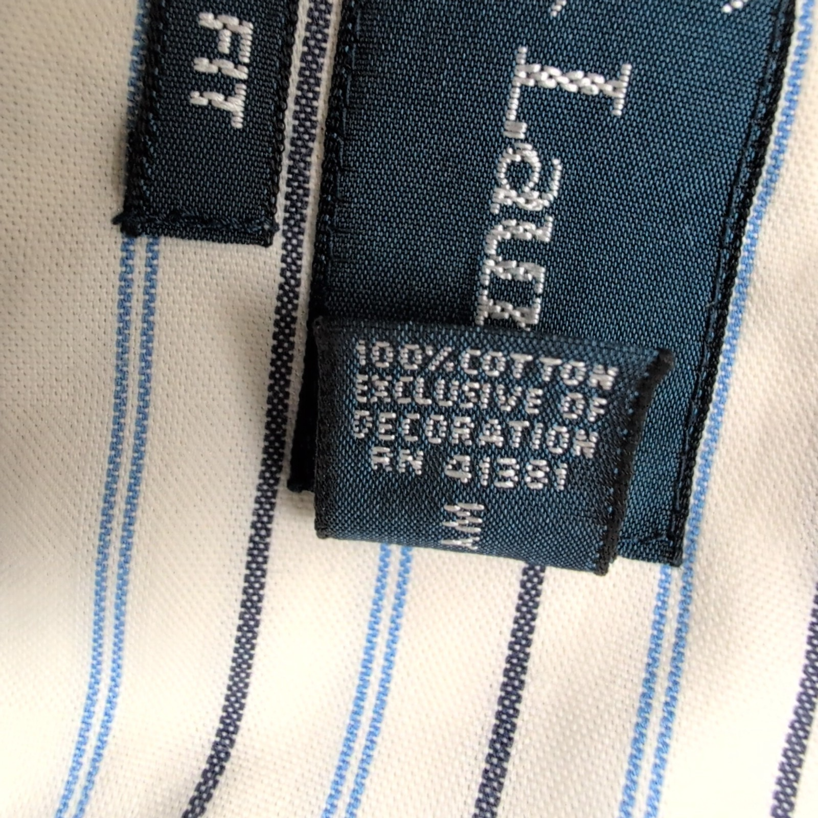 Chemise Ralph Lauren XL Custom Fit Bleu Blanc Rayures Shirt Button Down Coton