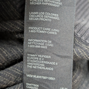 Pull Tommy Hilfiger Homme Col V Marine & Gris - 100% Coton - Taille M