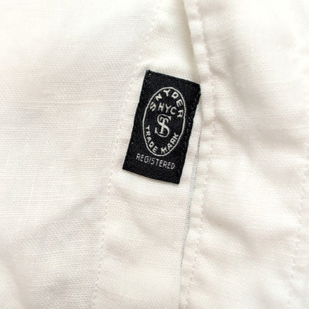 Chemise Todd Snyder XS Blanc 100% Irish Linen Baird McNutt NY manches longues