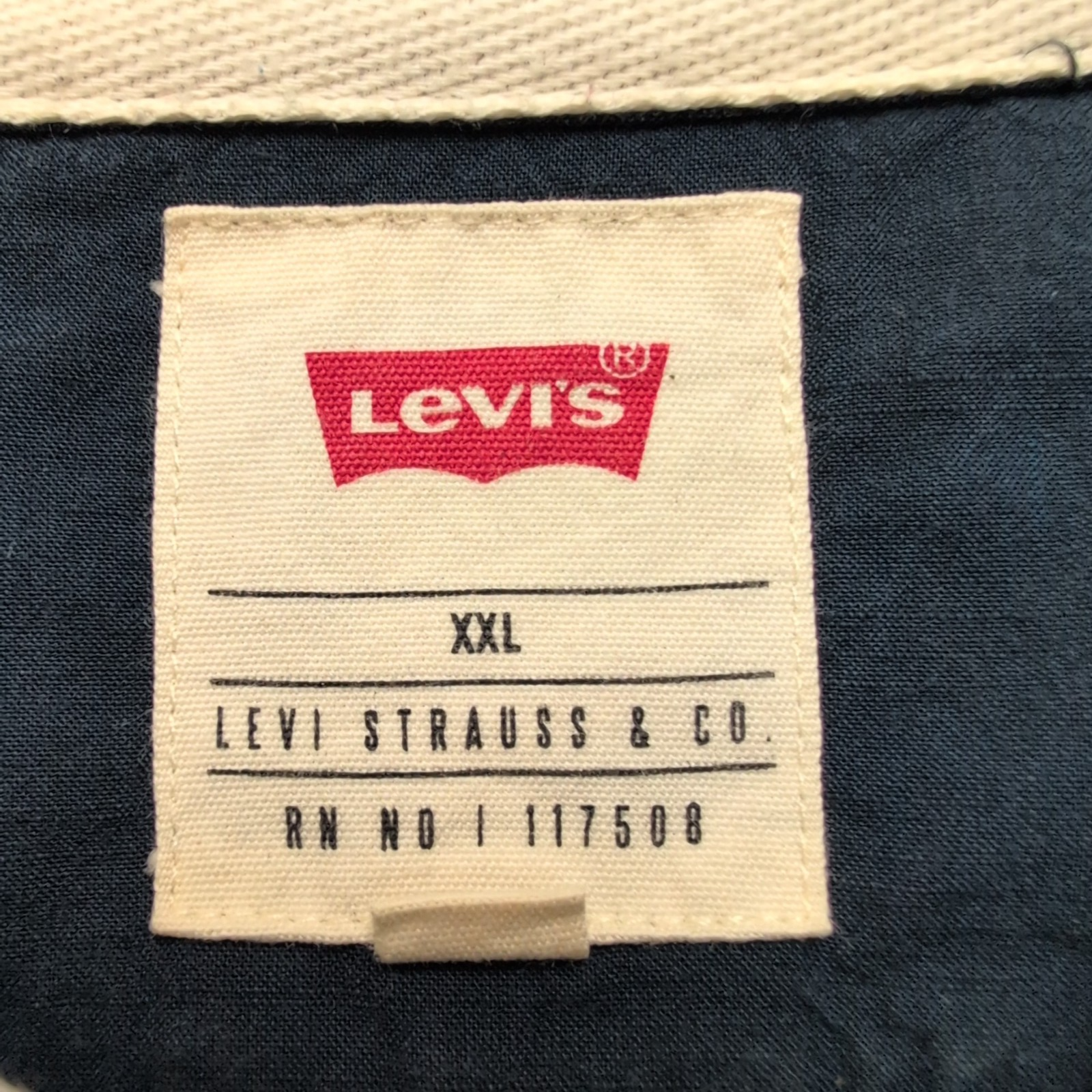 Chemise Levi's bleu marine foncé 100% coton Taille XXL manches longues