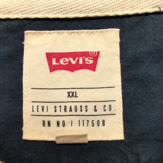 Chemise Levi's bleu marine foncé 100% coton Taille XXL manches longues