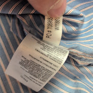 Chemise Nautica taille XL 100% coton made in moritus Bleu à Rayures longues mch