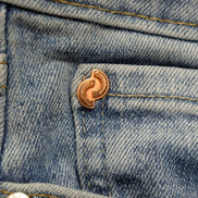 Jean Levi's Denizen Femme Bleu Clair Stretch Rock Troué Ourlet T34 W28