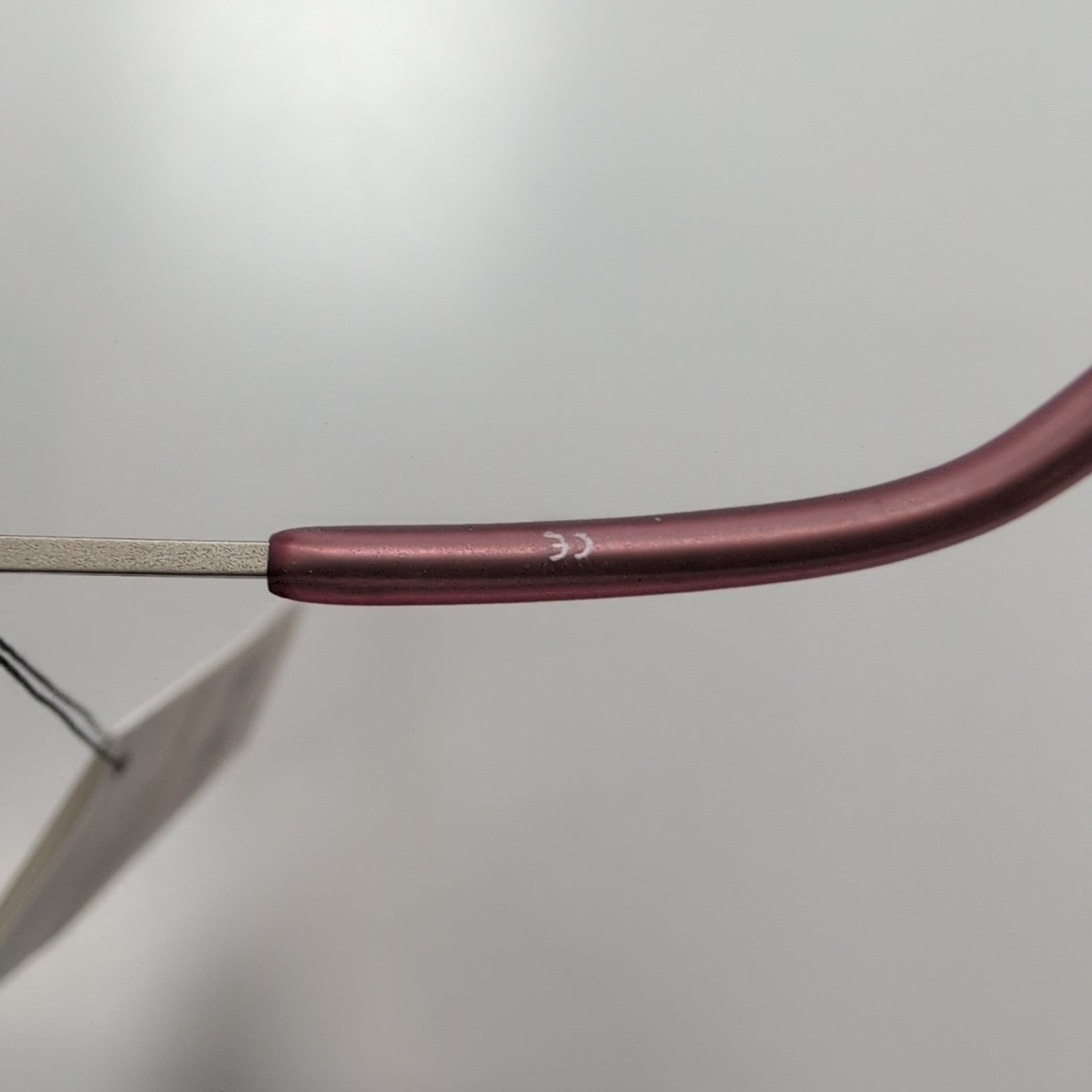 Lunettes de soleil Y2K Branche fine Métal Sans Monture Bordeaux