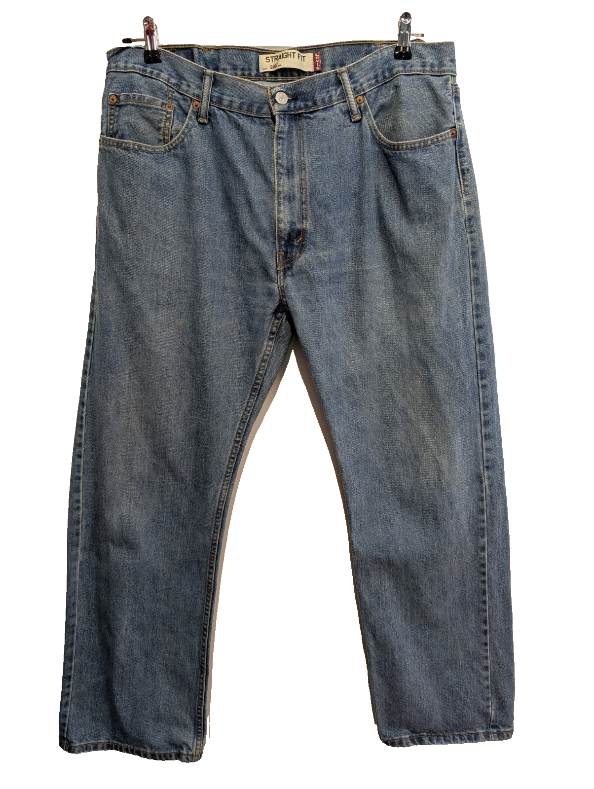 Jean Levi's 505 Regular Fit Vintage Homme W38 L30 Bleu Denim Classic Straight