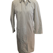 Trench-Coat Long London Fog Femme M Beige Crème Classique Imperméable