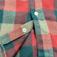 Chemise Wrangler Flanelle Style Western Rouge et Vert à Carreaux Vintage