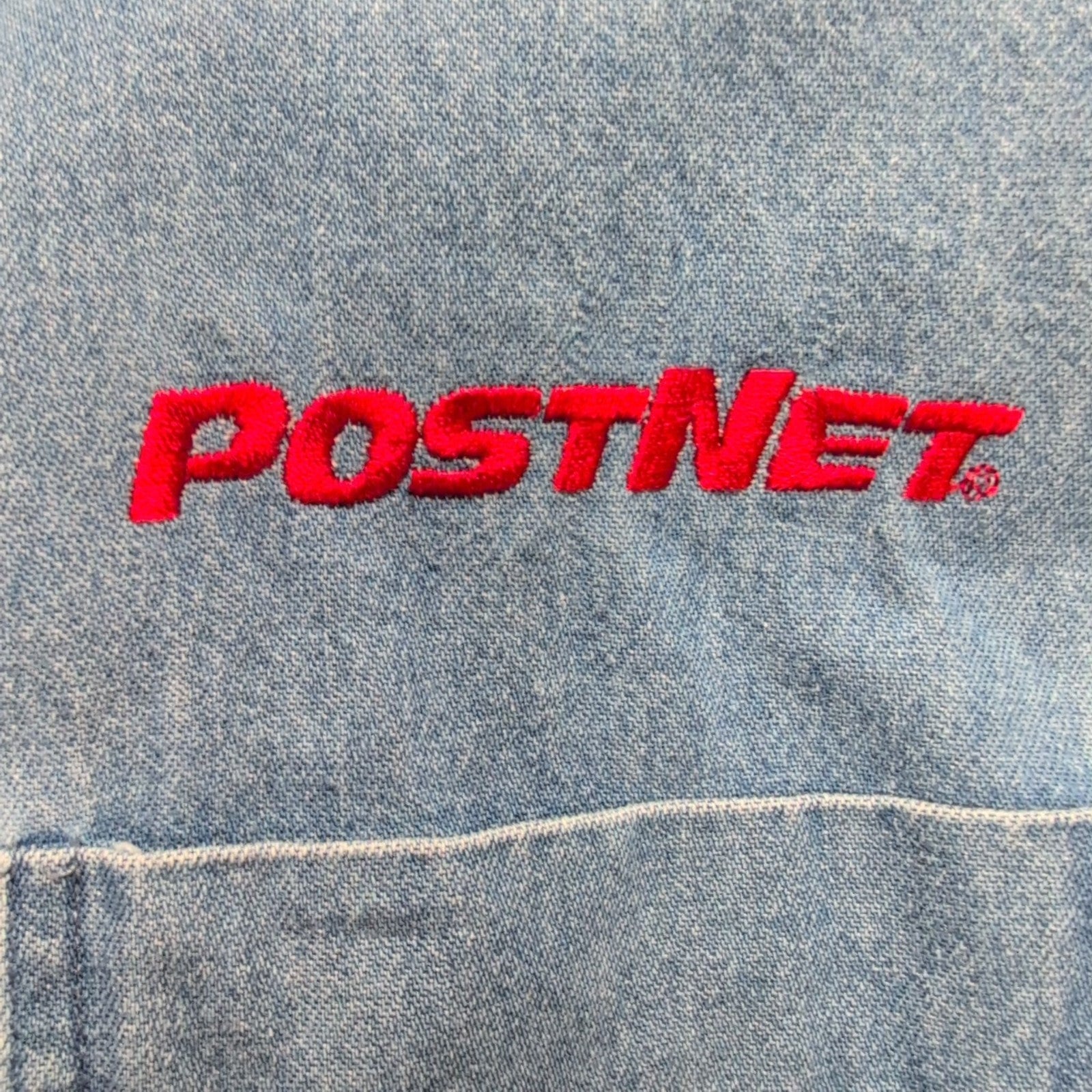 Chemise Dickies Jean Bleu PostNet Brodée L 100% Coton Workwear