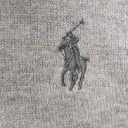 Pull POLO RALPH LAUREN Homme XL Gris Foncé Col V Logo Ton sur Ton Excellent État