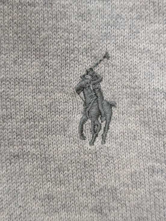 Pull POLO RALPH LAUREN Homme XL Gris Foncé Col V Logo Ton sur Ton Excellent État