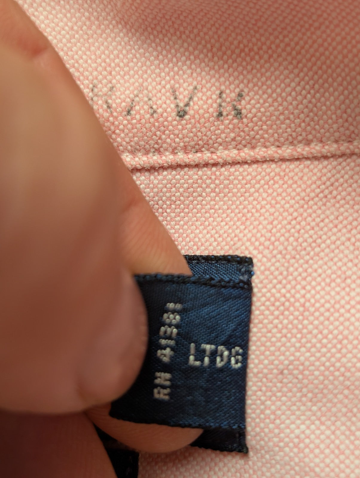 Chemise Ralph Lauren rose uni logo marron taille L #2507