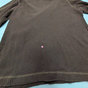 Pull Tommy Hilfiger Marron Texturé Gaufré & Côtelé - Taille L (M)