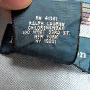 Chemise Ralph Lauren XL 18-20 Ans Bleu Big Pony Manches Courtes