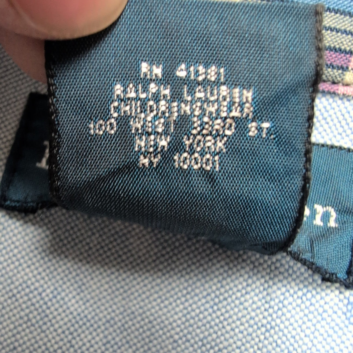 Chemise Ralph Lauren XL 18-20 Ans Bleu Big Pony Manches Courtes