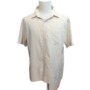 Chemise Hawaïenne Croft & Barrow Polyester Beige Carreaux L