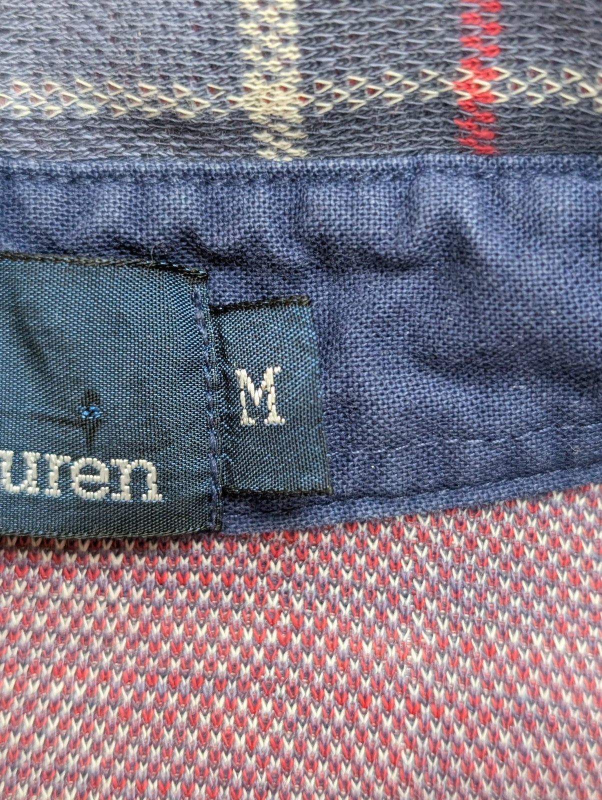 Polo Polo Ralph Lauren Épais M Carreaux Bleu Rouge Coudières