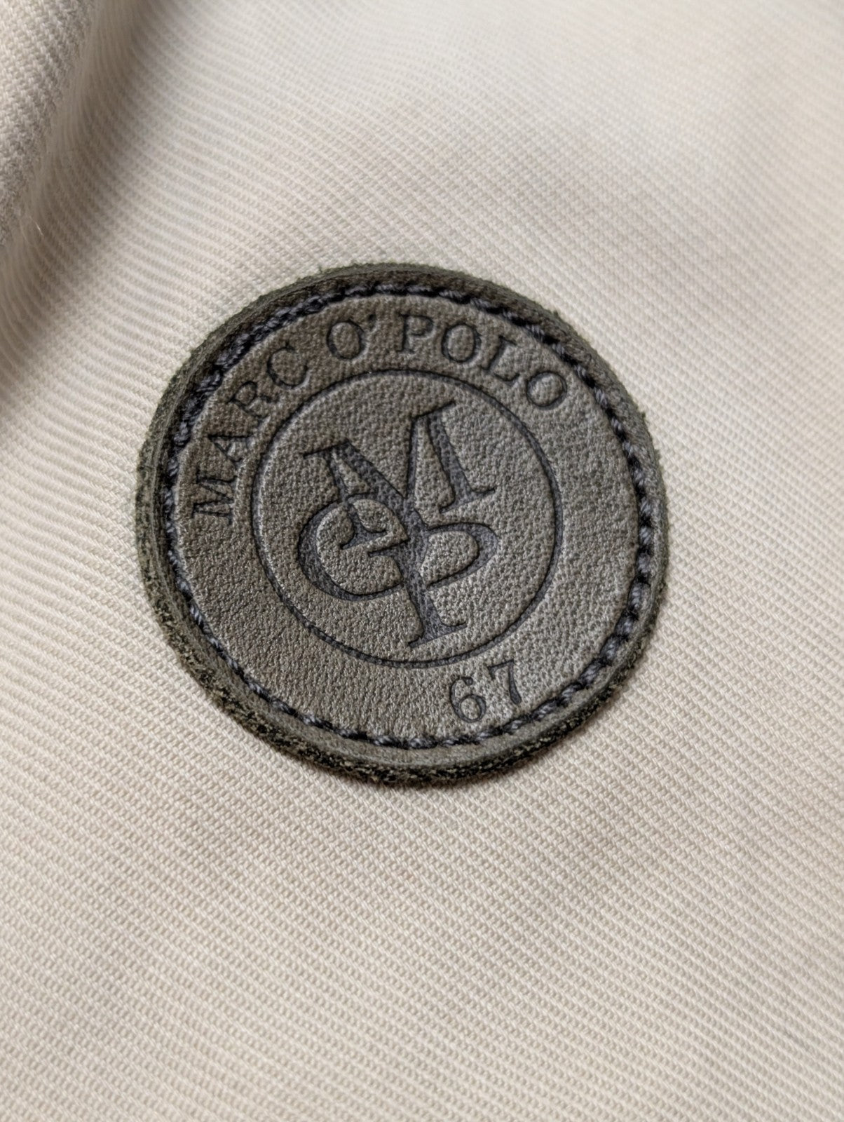 Marc O'Polo Veste Blouson Coton Crème Beige M Capuche Col Field Jacket | 313BSR
