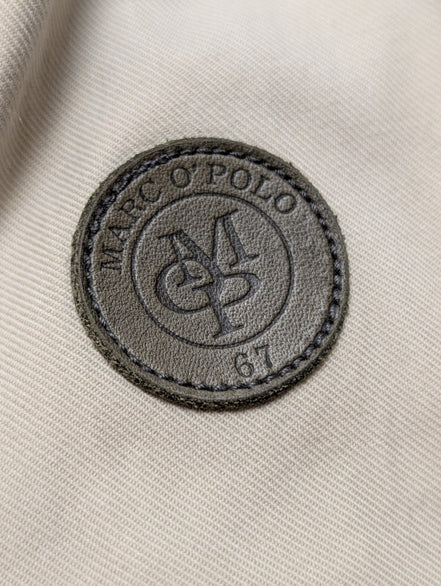 Marc O'Polo Veste Blouson Coton Crème Beige M Capuche Col Field Jacket | 313BSR