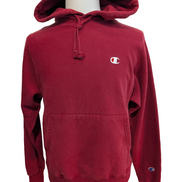 Sweat à Capuche CHAMPION Vintage Homme S Bordeaux Hoodie Logo Brodé Rare