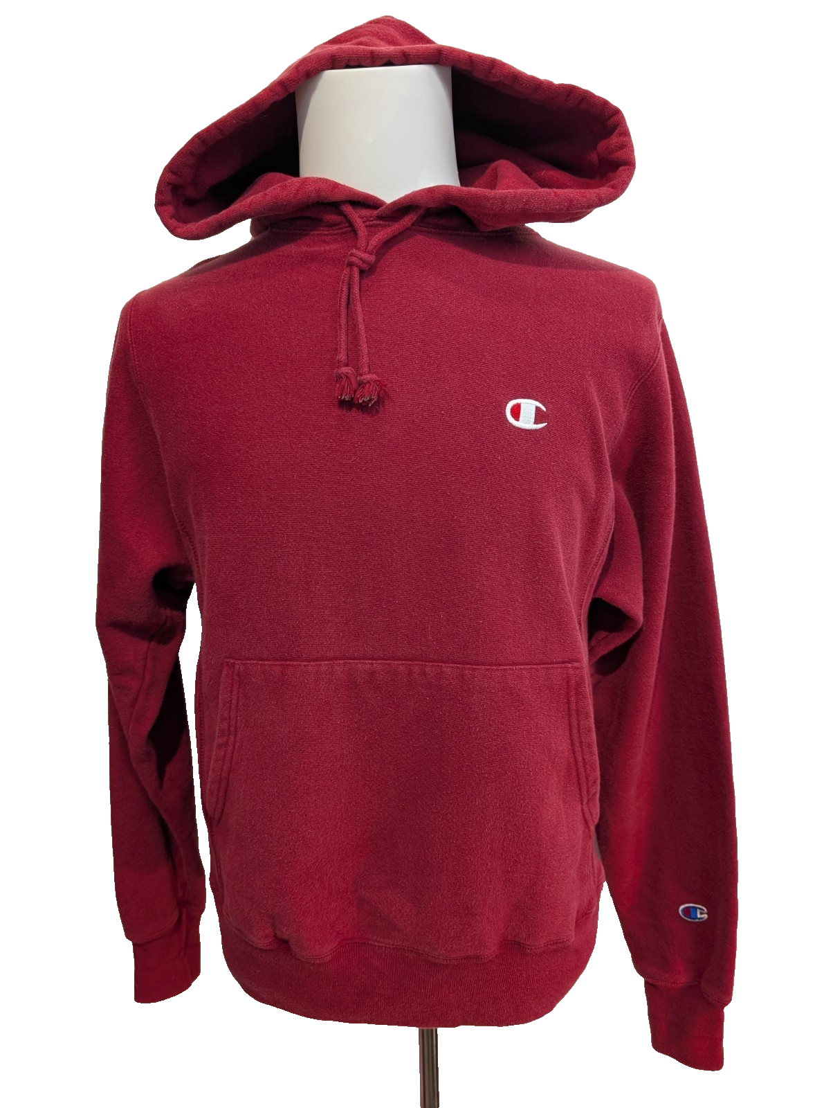 Sweat à Capuche CHAMPION Vintage Homme S Bordeaux Hoodie Logo Brodé Rare