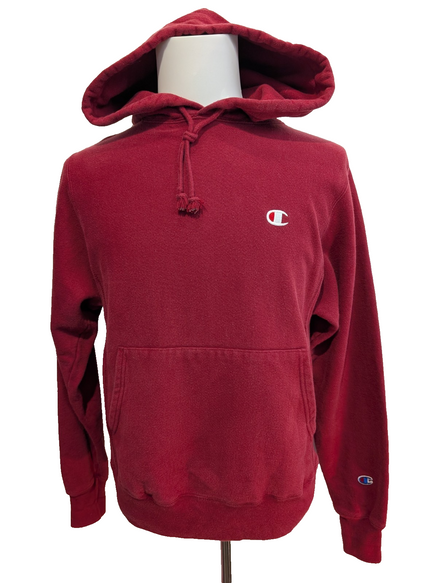 Sweat à Capuche CHAMPION Vintage Homme S Bordeaux Hoodie Logo Brodé Rare