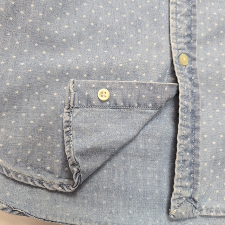 Chemise Polo Ralph Lauren L 14-16 Ans Bleu Étoiles Effet Jean Manches courtes