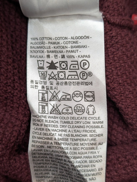 Pull Levi's Unisexe Taille M Bordeaux Grenat Col Rond Maille Fine