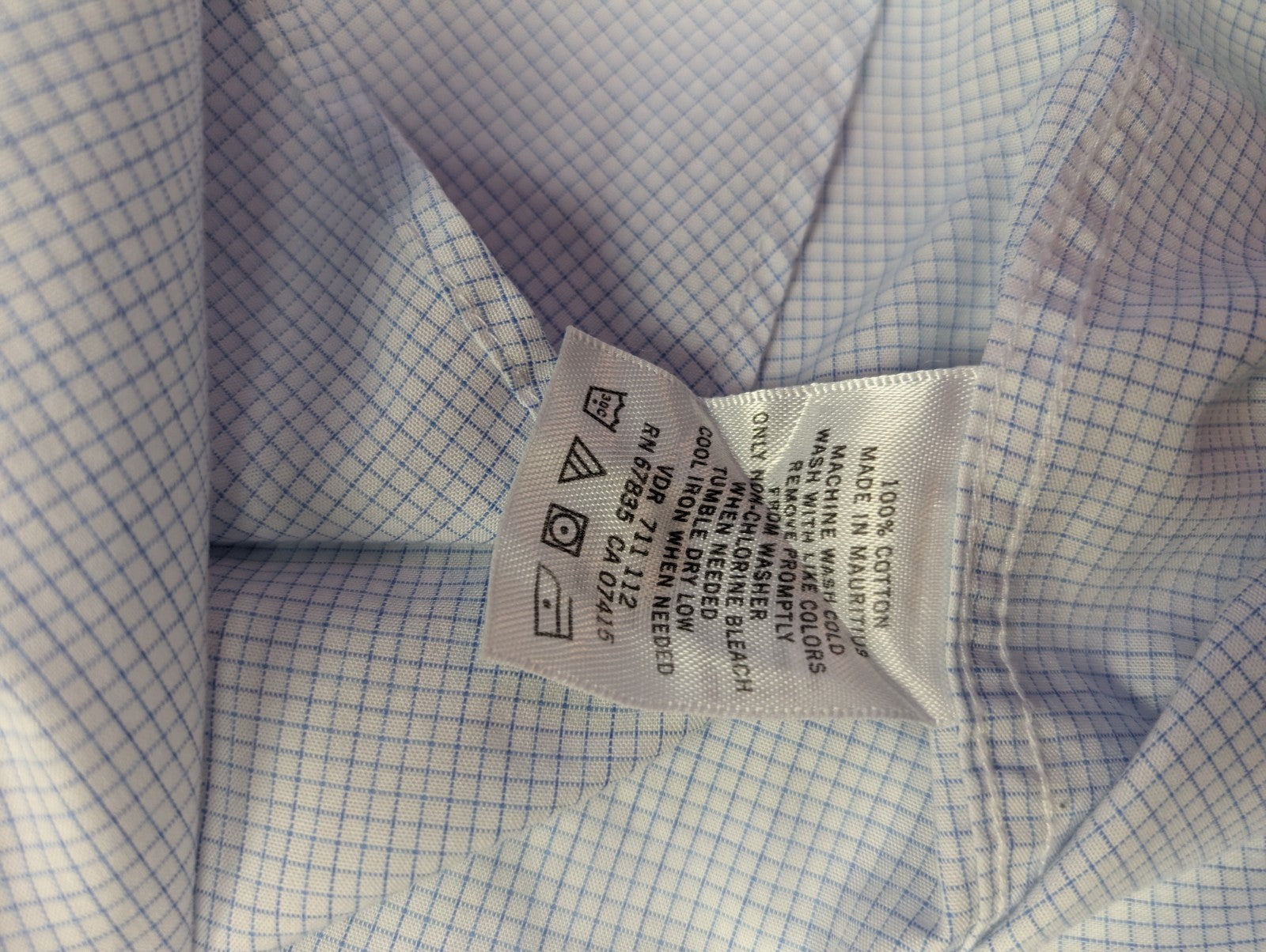 Chemoise Nautica bleu petits carreaux taille XXL #131msch