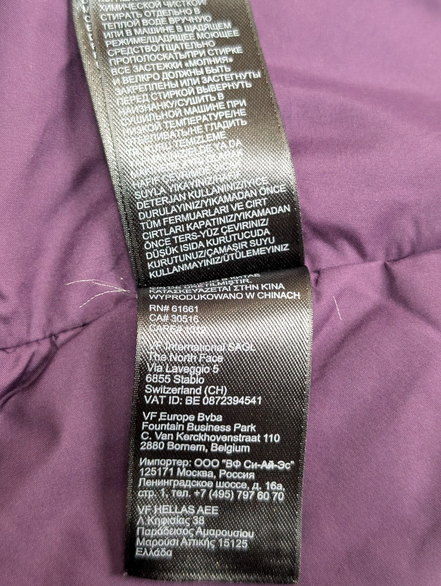 Veste Matelassée The North Face Violet Motifs Lotus Fluo - Taille S M