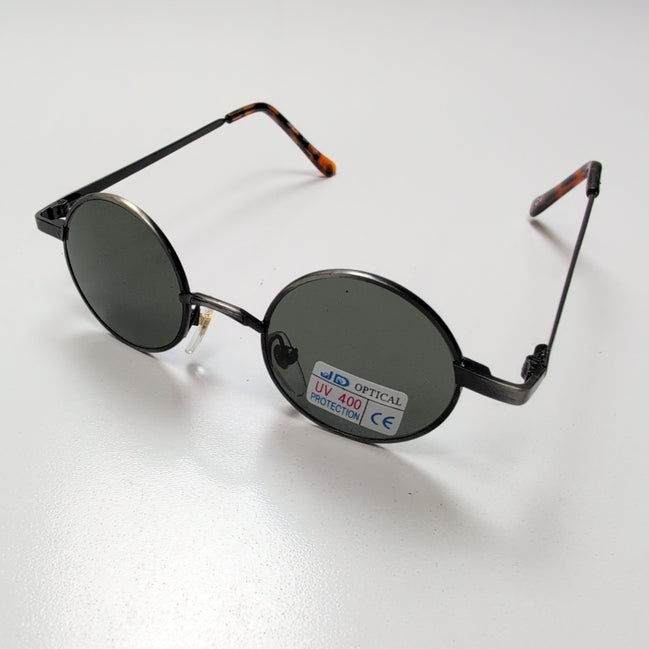 Lunettes de soleil Y2K  JD Optical Hippie Rondes Monture Métal Branche Fine