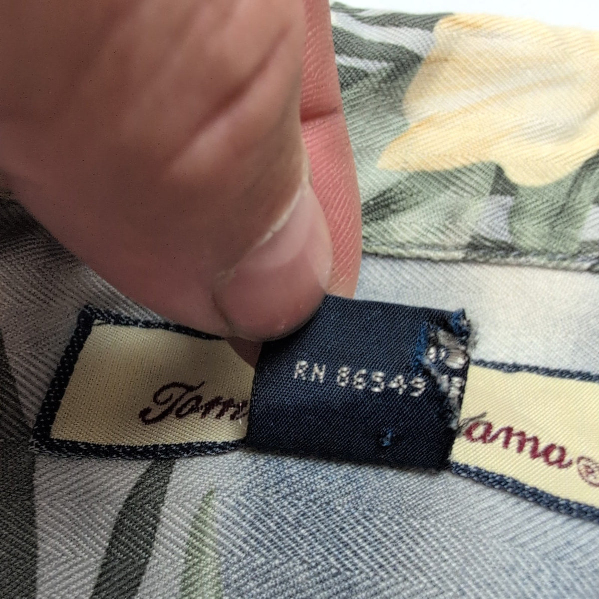 Chemise Hawaïenne Tommy Bahama Taille S Bleu Palmiers 100% Soie