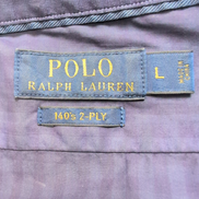 Chemise Polo Ralph Lauren L Carreaux Violets Coton Modèle Sans Logo