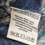 Pull KAPPA Laine Bleu et Vert à Rayures Motifs Hiver Femme Taille L