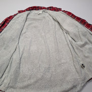 Modern Amusement Veste Surchemise Polaire Sherpa Carreaux Rouge L Hiver |255S