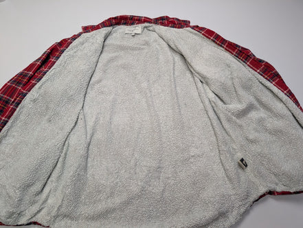 Modern Amusement Veste Surchemise Polaire Sherpa Carreaux Rouge L Hiver |255S
