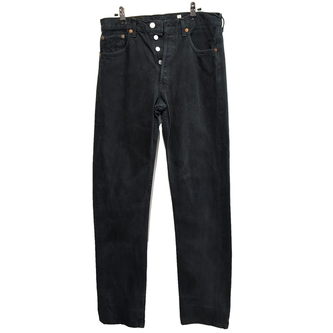 Levi’s 501 Jean Homme W32 L36 Noir Vintage Pantalon Bouton Coton
