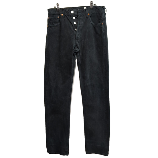Levi’s 501 Jean Homme W32 L36 Noir Vintage Pantalon Bouton Coton