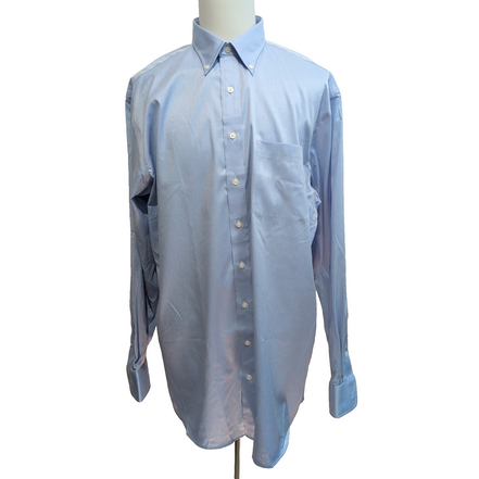 Chemise Cooper & Stewart XL Tall Neuve Étiquette Coton Stretch Bleu Unie