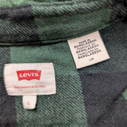 🔥 Chemise LEVI'S Flanelle Épaisse à Carreaux Vert et Noir Manches Longues T.L
