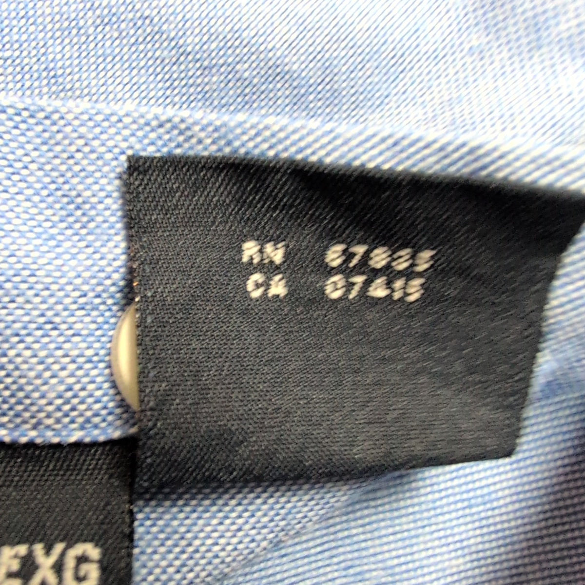 Chemise Nautica XL Bleu Uni Hong Kong 100% Coton manches longues