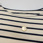Marinière L.L. Bean Femme Blanc Cassé & Bleu Coupe Oversize - Taille M