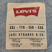 Chemise LEVI'S Flanelle XXL Vtg Coton Vert Pâle/Bleu Coupe Moderne