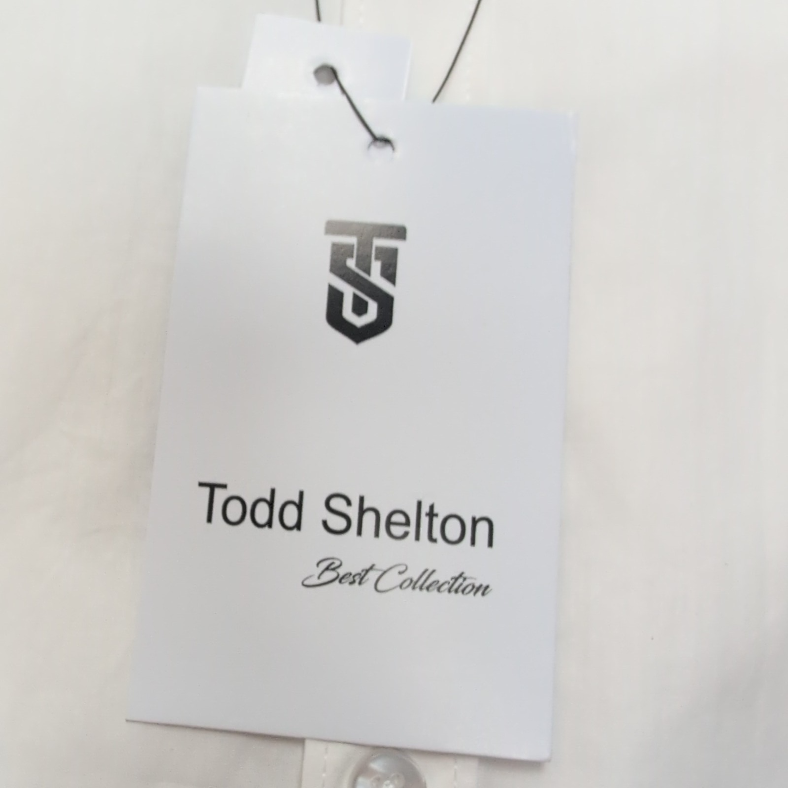 Chemise Todd Shelton M Neuve Étiquette Slim Fit Blanche Manches longues
