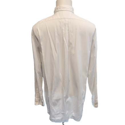 Chemise Ralph Lauren blanche logo marron taille L/XL pimpoint oxford bd yarmouth