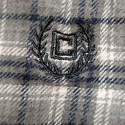 CHAPS Flanelle Grise Bleue XL Logo Brodé TBE VINTAGE 100% Coton | 320S